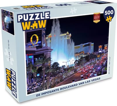 Puzzel De imposante boulevard van Las Vegas - Legpuzzel - Puzzel 500 stukjes