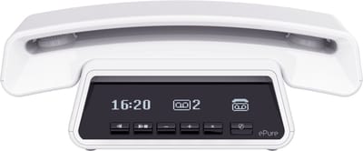 Alcatel E-pure Premium DECT Huistelefoon wit: Stijlvol & Veilig met Blokkeerfunctie & Antwoordapparaat