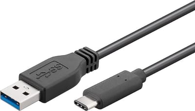 PremiumCord ku31ca1bk USB-kabel USB 3.2 Gen 1 (3.1 Gen 1) 1 m USB C USB A Zwart