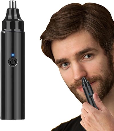 Oplaadbare neushaartrimmer - Professionele pijnloze gezichtshaartrimmer met randontwerp, geen trek of snij neus haarverwijderaar, elektrische persoonlijke pen detailer voor moeiteloze verzorging