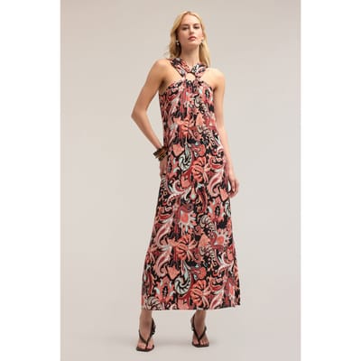 Motivi Long Dress With Ethnic Pattern Red Size: XS | Maxi Dresses Outlet | Dames | Rood