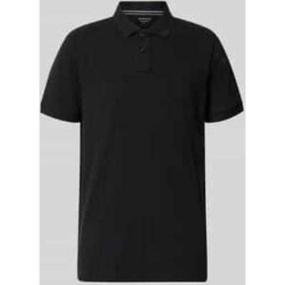 Tom Tailor - Piqué-poloshirt met geborduurd logo - Maat XL - Black