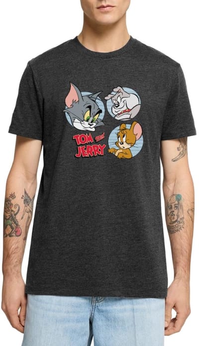 Tom En Jerry Met Hond Spike Premium T Shirt Heren