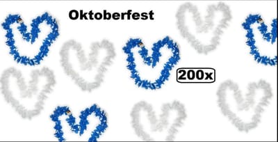 200x Hawaii krans blauw en wit