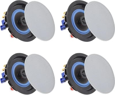 Bluetooth Plafondluidsprekers 4 inch 160W voor Badkamer, Keuken en Woonkamer - 2 Paar