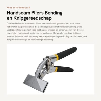 Dailygoods- Tang Handgereedschap - Dubbelbladveer Mechanisme - Hoog Koolstofstaal - Rubber Handvat - Knippen/Bevestigen - Voor Ambachtslieden - Kniptang