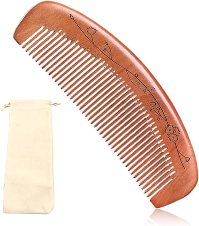 Bamboekamset - Kam brede tanden - Krullend haar stylen - Natuurlijk materiaal - 206 cm - Natuurlijk