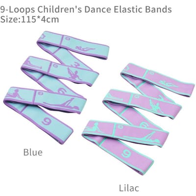 1/2 Pièces Sangle d'étirement pour danse d'enfants Bande élastique pour gymnastique Ballet Étirement Résistance Multi-boucles Entraînement