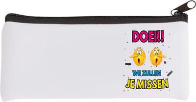 Akyol - doei emoji Etui - Afscheid bedank cadeau - een collega - werk - afscheidscadeau - verjaardagscadeau - 20 bij 9 cm