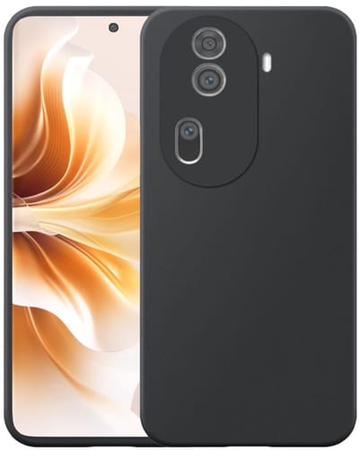 Geschikt voor Oppo Reno 11 Pro Telefoonhoesje Zwart Flexibel Siliconen TPU hoesje - Flexible Back Cover Case Siliconen TPU - Zwart - Smartphonica geschikt voor Oppo Reno 11 Pro