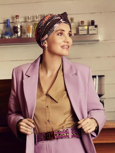 beatrice turban with ribbons - christine headwear