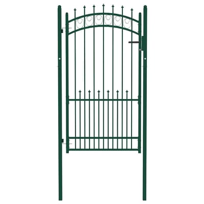 vidaXL - Hekpoort - EMMEN - met - stalen - pinnen - 104x134,5 - cm - groen