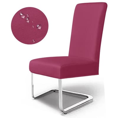 Housse de Chaise Quatre Saisons Résistante à l'Eau Housse de Chaise de Restaurant Maison Hôtel Chaise de Salle à Manger Housse Anti-poussière Housse de Chaise Sens Haut de Gamme 21*19*1cm bordeaux
