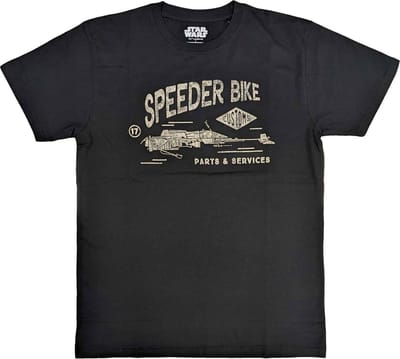 Disney Star Wars - Speeder Bike Heren T-shirt - S - Zwart