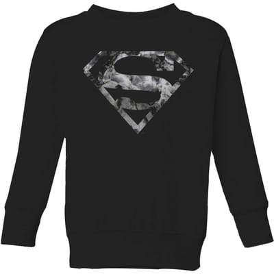 Marble Superman Logo Kids' Sweatshirt - Black - 98/104 (3-4 jaar)