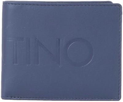 VALENTINO Leren kaarthoes Mason Card Holder Blu donkerblauw