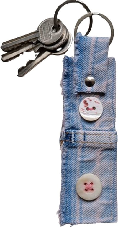Toetie & Zo - Sleutelhanger - Jeans - Denim