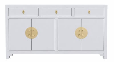 Fine Asianliving Chinese Dressoir Pastel Grijs - Orientique Collectie B140xD35xH85cm Chinese Meubels Oosterse Kast
