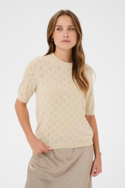 Saint Tropez OlineSZ SS Pullover Dames Trui - Oatmeal