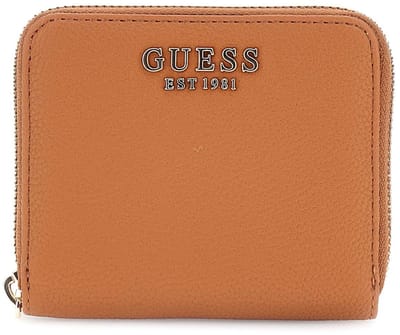 GUESS portemonnee Laurel II SLG Small Zip Around Wallet Cognac bruine