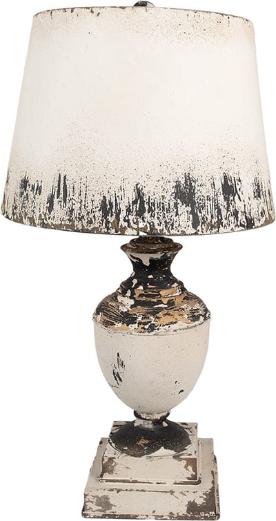 Clayre & Eef Tafellamp Ø 32x60 cm Beige Hout