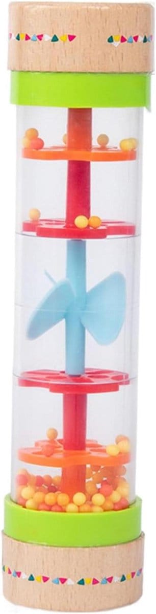 Regen Stok Instrument - Geluidsspeeltje - Zintuiglijke Ontwikkeling - Kalmerend Geluid - 19 cm Hoog - Veelkleurig