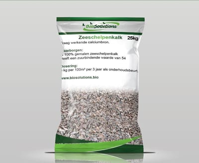 Zeeschelpenkalk - 25 kg - Tuin en gazon - calcium aanbrengen - calciumbron