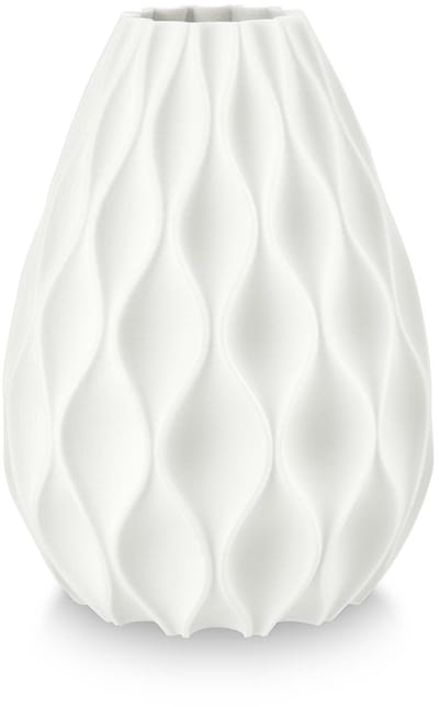 vtwonen Vaas Waves - Bloemenvaas van Porcelein - 3D print - 20x28.5cm