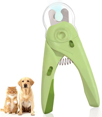 Nagelknipper voor huisdieren - Nagelknipper met LED-verlichting - 14,5 × 4,5 × 2 cm - Verlicht nagels en nagelriem - Veilig knippen - Geschikt voor katten en honden - Groen