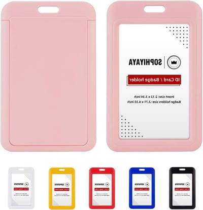 ID-badgehouders - Kaarthoesjes - Werkidentificatie Beveiligen - Dubbele Kaarthouder - 6 stuks - Roze