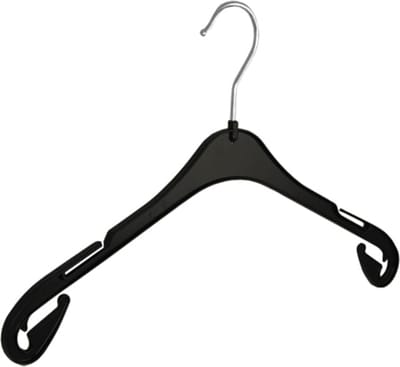 De Kledinghanger Gigant - Kledinghanger - Volwassenen - T38 - 20 Stuks - Blousehanger - Shirthanger - Kunststof - Zwart - Rokinkepingen - 38 cm - Kleerhanger - T-Serie (T38_00/20)