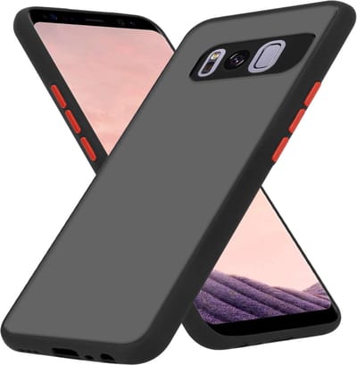 Cadorabo Hoesje geschikt voor Samsung Galaxy S8 PLUS in MATT ZWART - Hybride beschermhoes met TPU siliconen Case Cover binnenkant en matte plastic achterkant