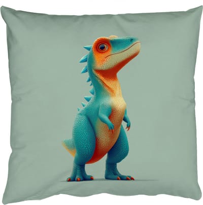 Sierkussens - Kussentjes Woonkamer - 50x50 cm - Cartoon - Dino - Oranje - Stekels
