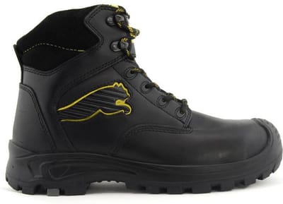 PUMA Borneo Black Mid 630411-39 Hoge veiligheidsschoenen S3 Schoenmaat (EU): 39 Zwart, Geel 1 stuk(s)