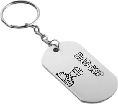 Akyol - slechte politieagent sleutelhanger - Politie - familie vrienden collega - cadeau - 54 x 29mm