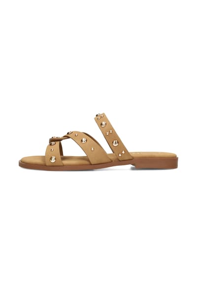 POSH by Poelman LINDE Dames Slippers - Bruin
