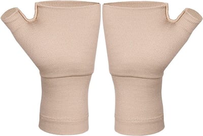 WiseGoods Luxe Duimbrace & Polsbrace In 1 - Polsbandage - Brace Polssteun - Gezondheid - Compressie Bandage - Bandages Beige - M