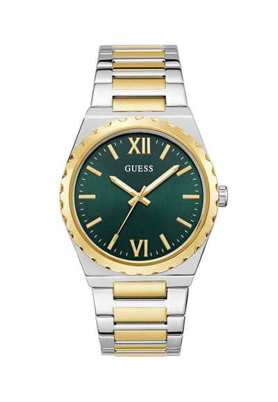 Guess Central Quartz Analoog Horloge Tweetoon Behuizing: 100% Roestvrij Staal| Armband: Roestvrij Staal 42 mm U1394G1M, U1394G5M, U1394G6M, U1451G1M