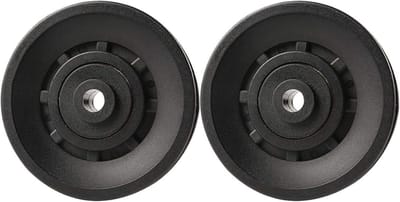 Kabelrol set - Katrol wielen - Fitness apparatuur - 300 kg draagkracht - 90 mm diameter - Zwart