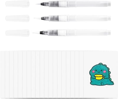 Dailygoods- Schilderen Spons 20 Stuks - Vulpennen 3 Stuks - Creatieve Ambachtelijke Rekwisieten - Aquarel Schilderen - Kleurabsorberende Pen - Cellulosevezel Materiaal - Schildermateriaal