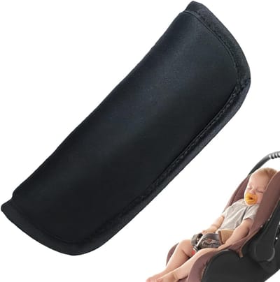 Schouderkussens Gordel - Gordelbeschermers Kinderwagen - Veilig Reizen - Verstelbaar Comfort - 17 x 7 cm - Zwart