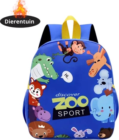 Livano Kinder Rugzak - Jongen - Meisje - Schooltas - Backpack - Dierentuin