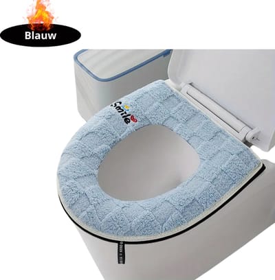 Nivard Wasbare Toiletbril Cover - Wc Bril Hoes - Toiletbril - Wc Deksel - Toiletafdekking - Verwarmde Wc Bril - Blauw