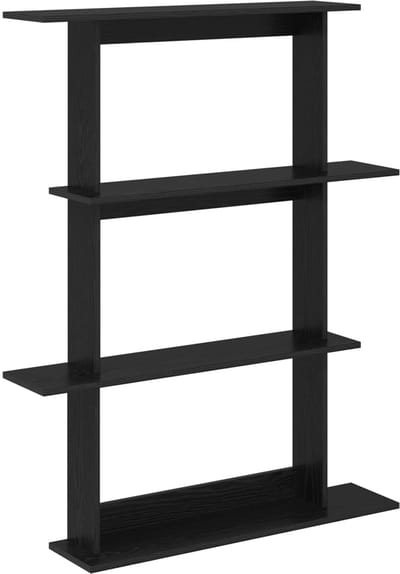 vidaXL - Wandplank - Zwart - eiken - 100 - x - 20 - x - 126 - cm - Bewerkt - hout