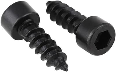 Zwarte zelftappende schroeven met hoge treksterkte M4×25mm, 40 stuks voor houtverbindingen en constructies