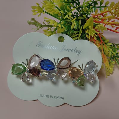 Barrettes à cheveux Strass Cristal Pince Française Pince à ressort Papillon Vintage Pinces Mode pour Cheveux pour Femmes