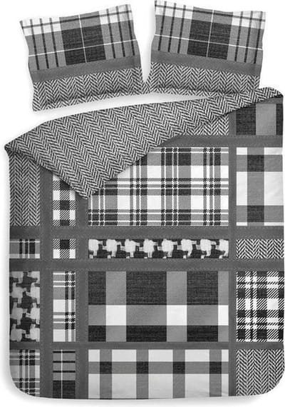 Heckett & Lane Jenna - Dekbedovertrek - Lits-jumeaux - 260x200/220 cm - Black/White
