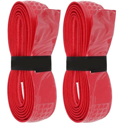 2 PCS Bande de Grip de Raquette de Tennis Raquette de Badminton Overgrips Épais Absorbant la Sueur Bande de Grip de Manche rouge