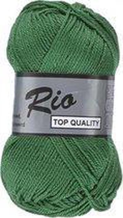 Lammy yarns Rio katoen garen - kerst groen (373) - naald 3 a 3,5mm - 10 bollen