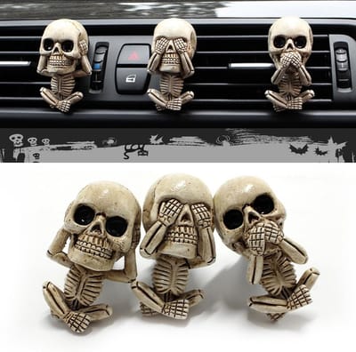 Skelet Auto Luchtverfrisser Clips voor Ventilatie - Halloween Auto Decoratie